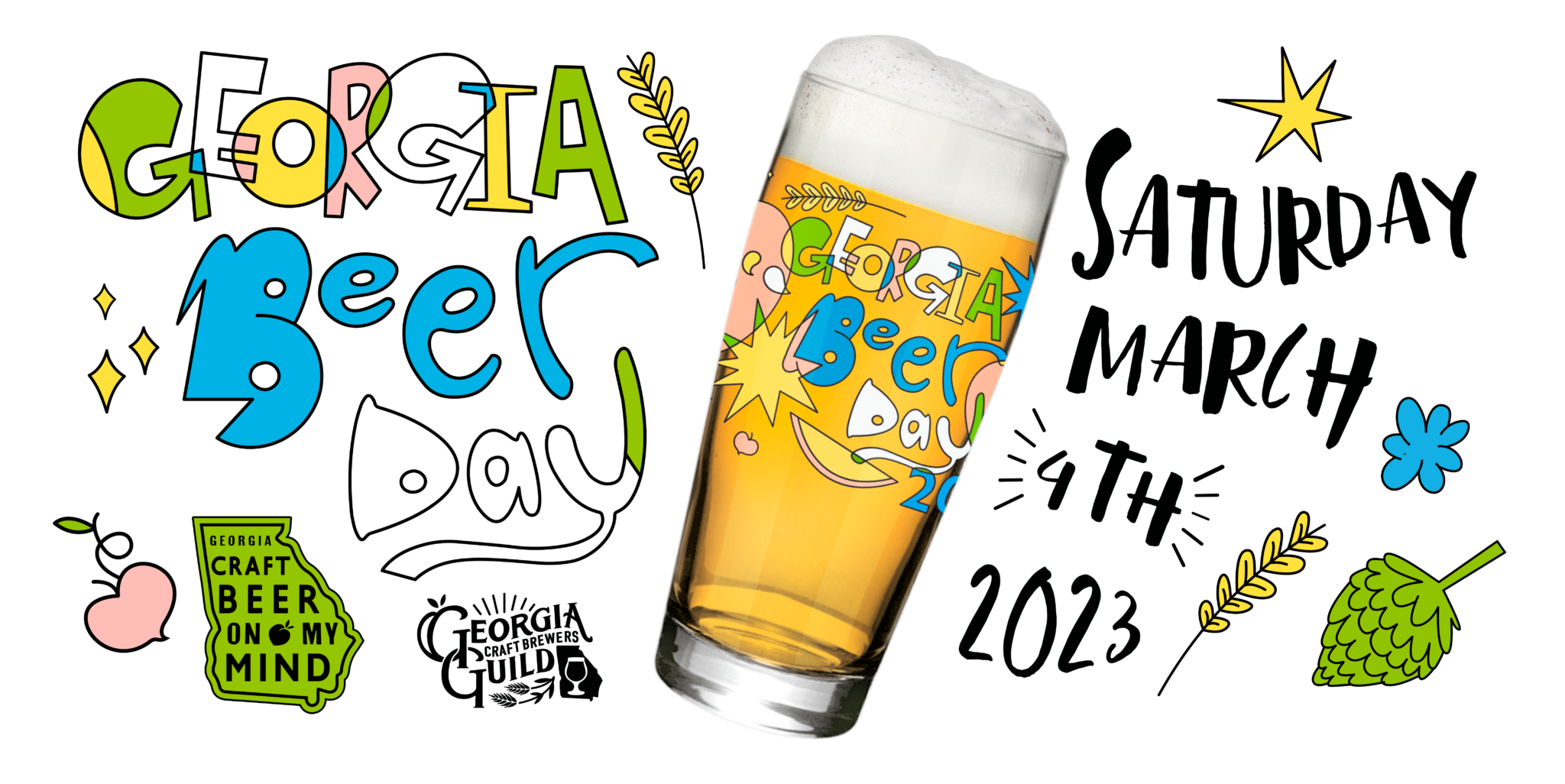 2023 Georgia Beer Day Woodstock french-square-glass-bottle-friendbottles